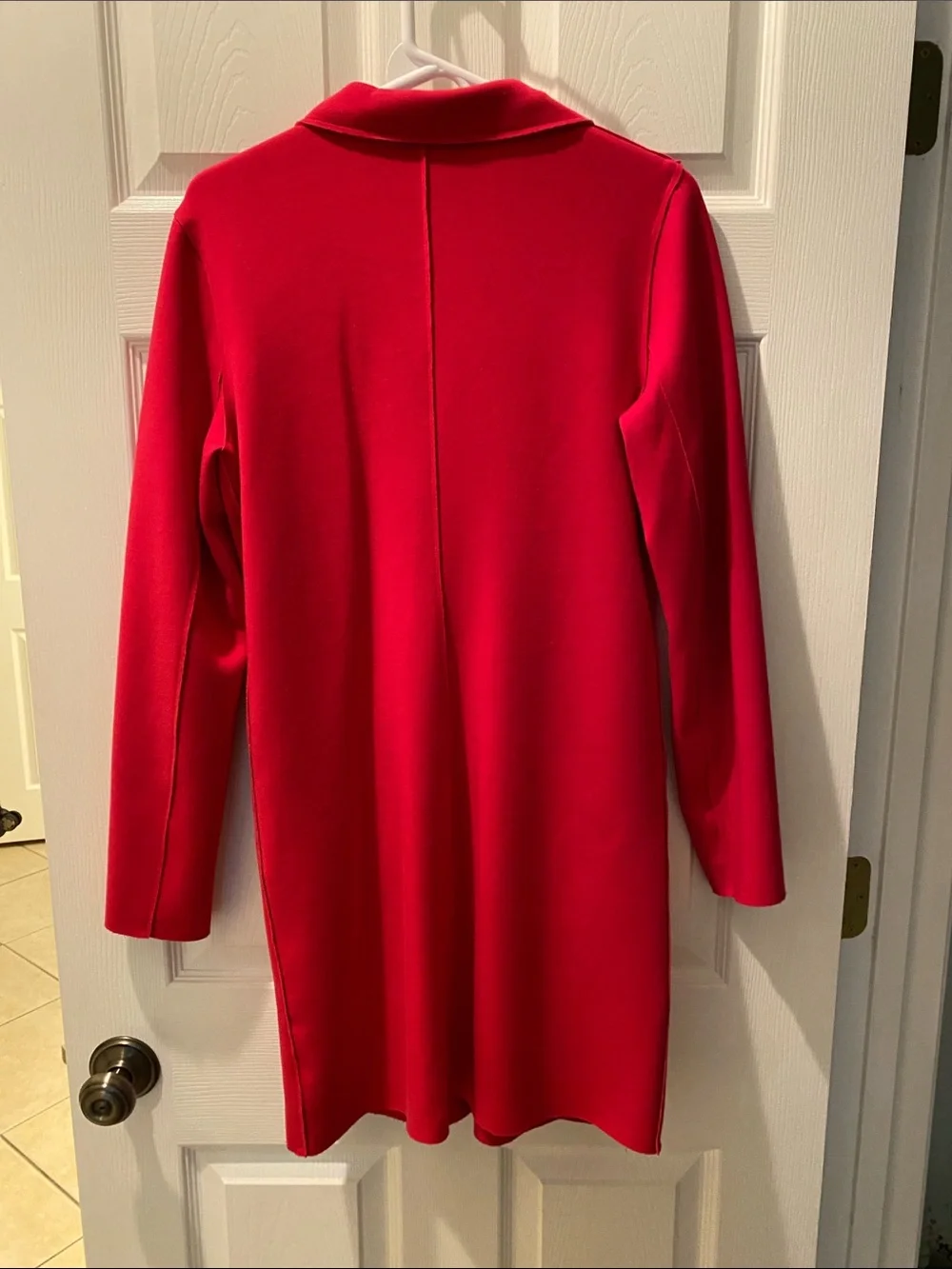 Amanda & Chelsea Red Longline Women's Trench Coat